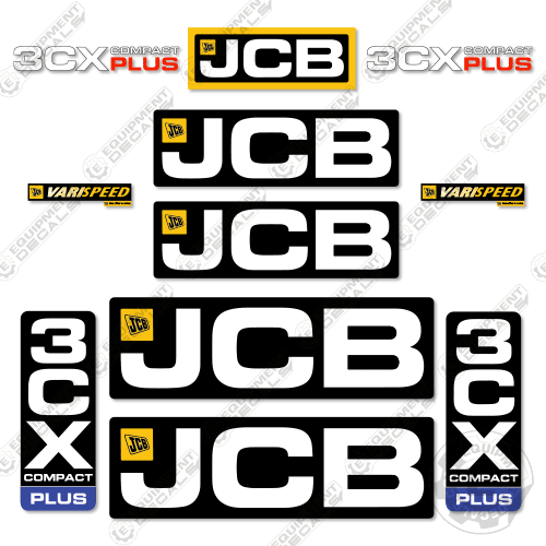 Fits JCB 3CX Compact Plus Decal Kit Backhoe