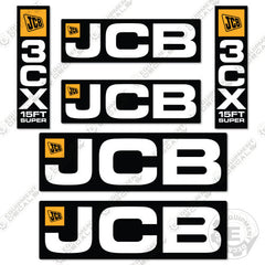 Fits JCB 3CX Decal Kit Backhoe (15 FT Super)