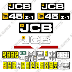 Fits JCB 45Z-1 Decal Kit Mini Excavator