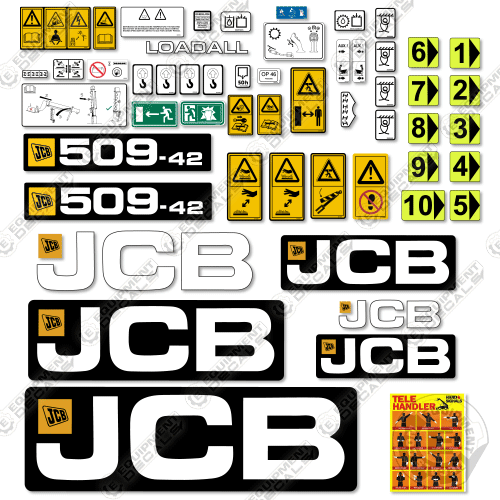 Fits JCB 509-42F Decal Kit Telehandler
