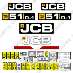 Fits JCB 51R-1 Decal Kit Mini Excavator