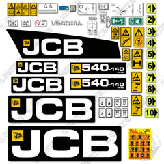 Fits JCB 540-140 Decal Kit Telehandler