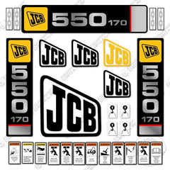 Fits JCB 550-170 Decal Kit Forklift
