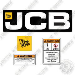 Fits JCB DB72 Bucket Decal Kit Skid Steer Loader