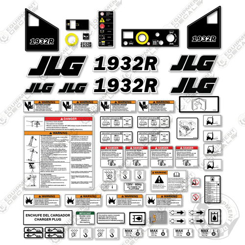 Fits JLG 1932R Decal Kit Scissor Lift
