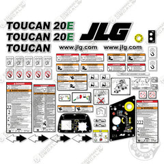 Fits JLG 20E Toucan Decal Kit Vertical Mast Lift