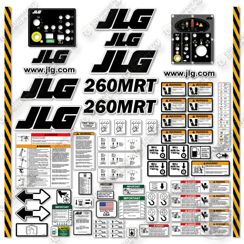 Fits JLG 260MRT Decal Kit Scissor Lift