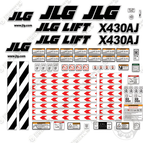 Fits JLG X430AJ Decal Kit Boom Lift