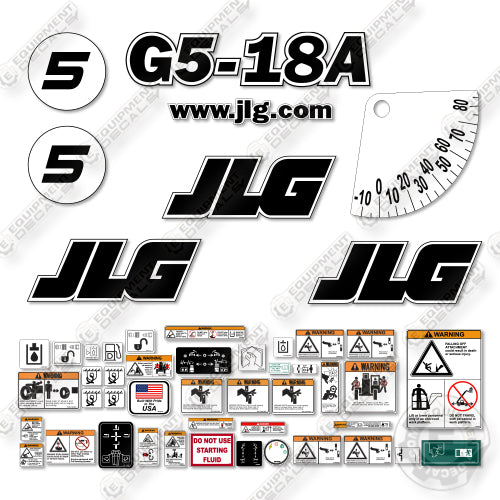 Fits JLG G5-18A Decal Kit Telehandler