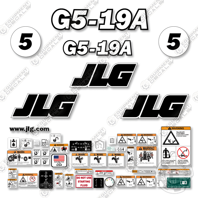 Fits JLG G5-19A Decal Kit Telehandler