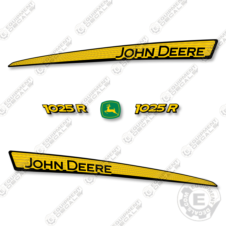 Fits John Deere 1025R Decal Kit Tractor - Open Cab Version (30" Stripes)