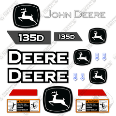 Fits John Deere 135D CUSTOM Decal Kit Excavator