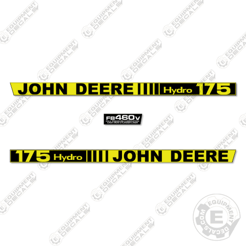 Fits John Deere 175 Hydro Decal Kit Mower
