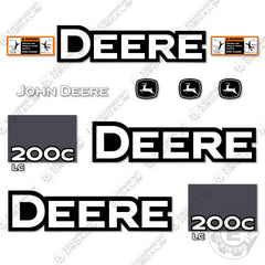 Fits John Deere 200C LC Excavator Decal Kit - CUSTOM STYLE!