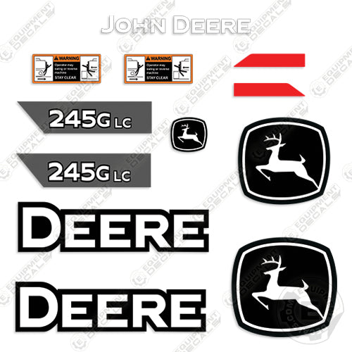 Fits John Deere 245G LC Decal Kit Excavator (New Style)