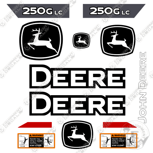 Fits John Deere 250G Excavator Decal Kit - 2021+