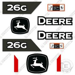 Fits Deere 26G Mini Excavator Decal Kit - 2020+
