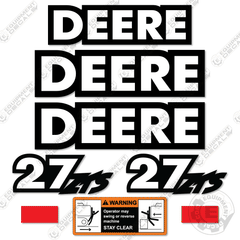 Fits John Deere 27 ZTS Excavator Decal Kit