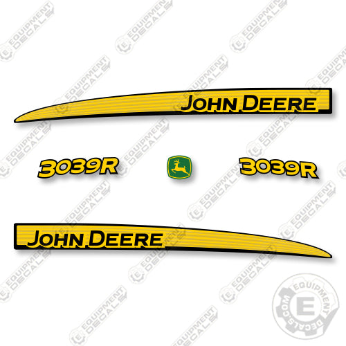 John Deere 3039R Closed Cab Decal Kit Compact Tractor - Aftermarket Kit