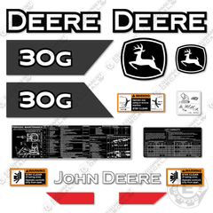 Fits John Deere 30G Decal Kit Excavator - 2021+