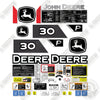 Image of John Deere 30P Decal Kit Mini Excavator - Aftermarket Kit