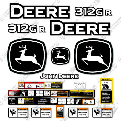 Fits John Deere 312GR Decal Kit Skid Steer - 2020+