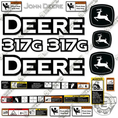 Fits John Deere 317G Decal Kit Track Loader (With Warnings)