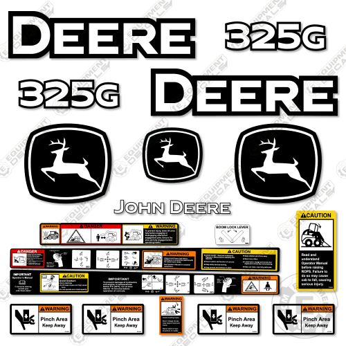 Fits John Deere 325G Decal Kit Skid Steer - PRE 2020 Version