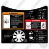 Image of Fits John Deere 335 Mower Foot Well Warning Decal Kit Mower