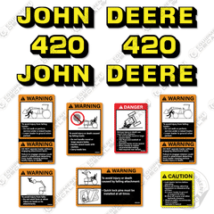 Fits John Deere 420 Decal Kit Loader Attachment