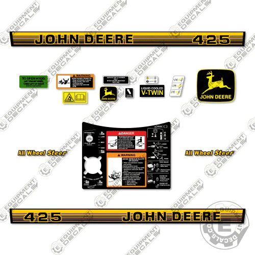 Fits John Deere 425 Decal Kit Riding Mower