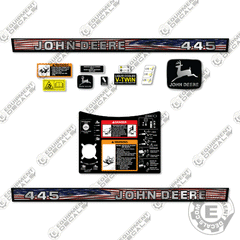 Fits John Deere 445 Decal Kit Mower - CUSTOM FLAG
