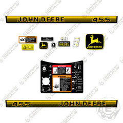 Fits John Deere 455 Decal Kit Riding Mower