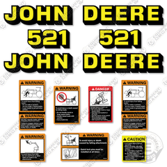 Fits John Deere 521 Decal Kit Loader Attachment