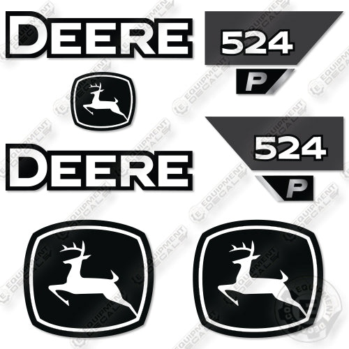 Fits John Deere 524P Decal Kit Mid-Size Wheel Loader