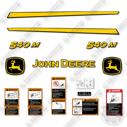 John Deere 540M Decal Kit Loader Attachment - Aftermarket Kit