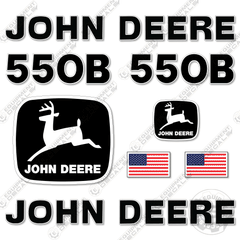 Fits John Deere 550B Decal Kit Crawler Loader