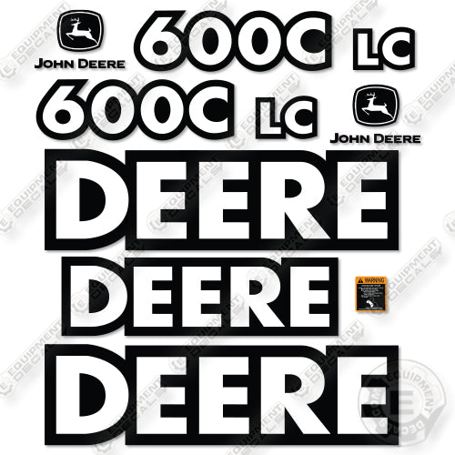 Fits John Deere 600C LC Decal Kit Excavator