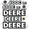 Image of Fits John Deere 600C LC Decal Kit Excavator