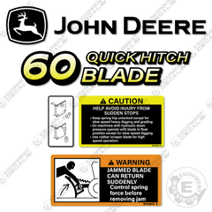 Fits John Deere 60 Quick Hitch Decal Kit Blade