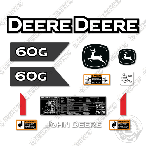 Fits John Deere 60G Decal Kit Excavator - 2021+