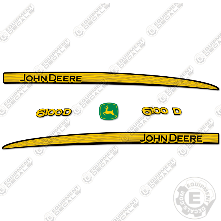 Fits John Deere 6100D Decal Kit Tractor