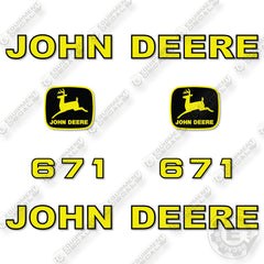 John Deere 671 Decal Kit Hay Rake- Aftermarket Kit