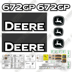 Fits John Deere 672GP 2009-2012 Decal Kit Motor Grader