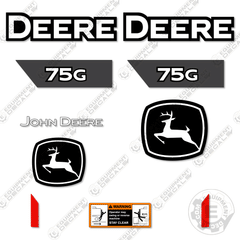 Fits John Deere 75G Decal Kit Excavator - New Style