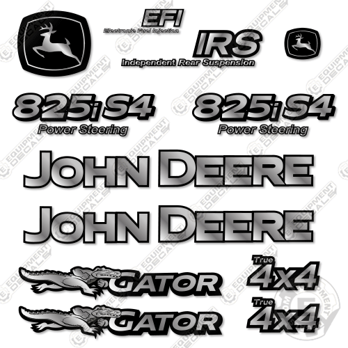 Fits John Deere Gator 825i S4 Decal Kit Custom Silver - Utility Vehicle