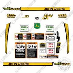 Fits John Deere Gator 855D Decal Kit Utility Vehicle