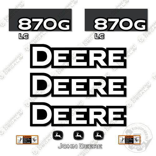 Fits John Deere 870G LC Decal Kit Excavator