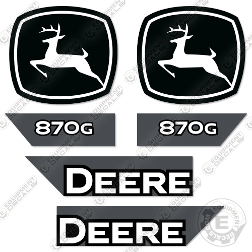 Fits John Deere 870G Decal Kit Motor Grader (2021+) Scraper