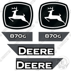 Fits John Deere 870G Decal Kit Motor Grader (2021+) Scraper